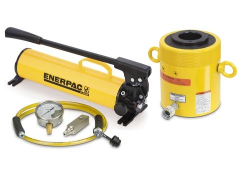 Enerpac SCH1003H 100t 3in Stroke Hollow Hydraulic Cylinder & Handpump Pompa