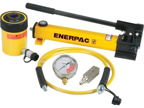 Enerpac SCH302H, 30 Ton Hollow Hydraulic Cylinder And Hand Pompa Set