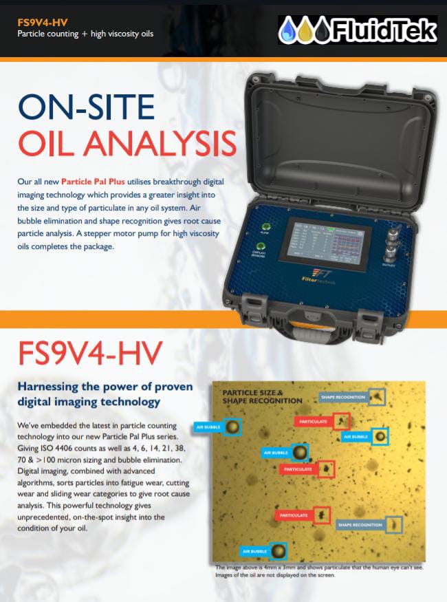FluidTek ON-SITE OIL ANALYSIS FS9V4-HV