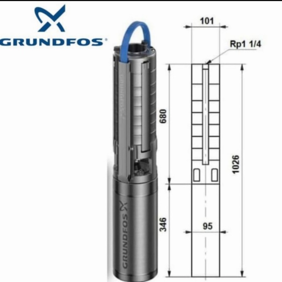 GrundFos Sumersible Pompa Sp 5A-21 3phase 380volt