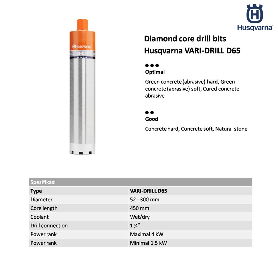Husqvarna Corebit Varl-Drill 2" (52m)