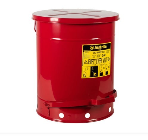 Justrite 09500 CAN, OWC W/FOOT VCR, 14G, RED (USA)
